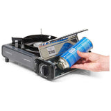 Fornello Portatile Inox da Campeggio a Gas Campingaz Bistro' Modello 3 Compreso 4 Cartucce Gas