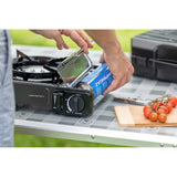Fornello Portatile Inox da Campeggio a Gas Campingaz Bistro' Modello 3 Compreso 4 Cartucce Gas