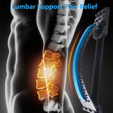 Stretching Schiena Dispositivo per Distendere la Schiena, Supporto Lombare per Alleviare il dolore Lombare Regolabile in Tre Posizioni con Magnete per Ernia del Disco, Sciatica, Scoliosi