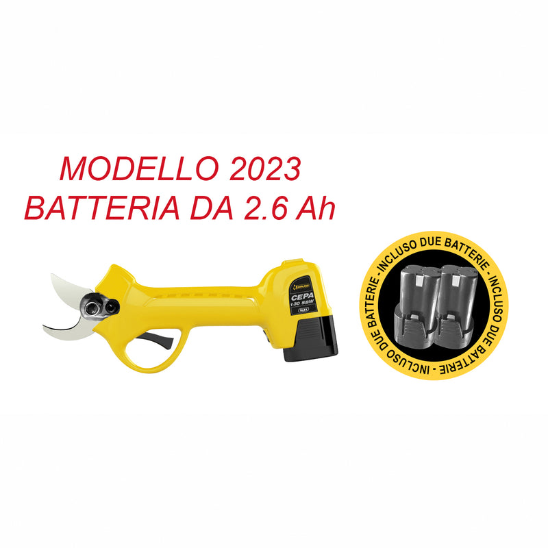 Garland Potatore Forbice Elettrica Cepa 130 Con Due Batterie - 16.8V 2.6 Ah