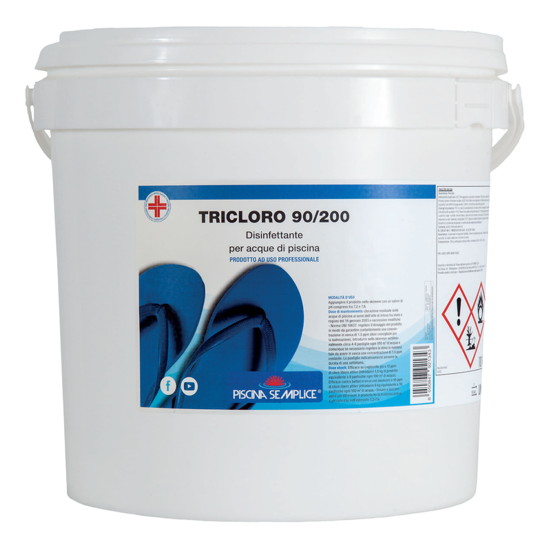 Tricloro 90% in pastiglie da 200 gr. Lapi Chimici - Piscina Semplice